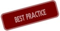 BEST PRACTICE on red label. Royalty Free Stock Photo