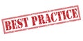 Best practice red stamp Royalty Free Stock Photo