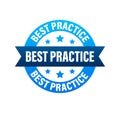 Best practice sign, label. Vector stock illustration. Royalty Free Stock Photo