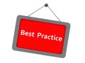 best practice sign on white Royalty Free Stock Photo
