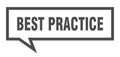 best practice speech bubble. Royalty Free Stock Photo