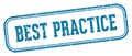 best practice stamp. best practice rectangular stamp on white background Royalty Free Stock Photo