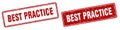 Best practice stamp set. best practice square grunge sign Royalty Free Stock Photo