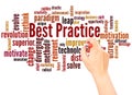 Best Practice word cloud hand writing concept Royalty Free Stock Photo