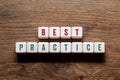 Best practice - word concept on building blocks, text Royalty Free Stock Photo