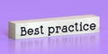 Best practice - word on wooden block Royalty Free Stock Photo