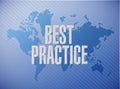 best practice world map sign concept Royalty Free Stock Photo