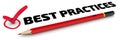 Best practices. The check mark