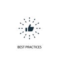 Best Practices icon. Simple element