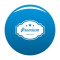 Best premium label icon blue vector