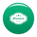 Best premium label icon vector green