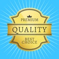 Best Premium Quality Golden Label Guarantee Award Royalty Free Stock Photo