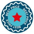 best price badge on white