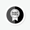 Best price black round web sticker icon Royalty Free Stock Photo