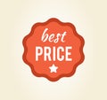 Best Price Circular Sticker on Vector Illustration