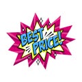 Best price Comic pink sale bang balloon - Pop art style discount promotion banner.
