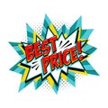 Best price Comic turquoise sale bang balloon - Pop art style discount promotion banner.