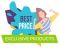 Best Price Exclusive Product Colorful Banner Vector