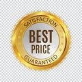 Best Price Golden Shiny Label Sign. Vector Illustration Royalty Free Stock Photo