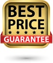 Best price guarantee golden label, vector Royalty Free Stock Photo