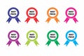 Best Price Icons round ribbons in different colors