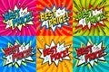 Best Price Labels. Comic book style stickers. Sale banners in pop art comic style. Color summer banners in pop art style Royalty Free Stock Photo
