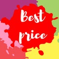 The best price on multi-colored abstract spots of blots Royalty Free Stock Photo