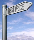 Best price road sign Royalty Free Stock Photo