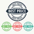 Best price rubber stamp sign set Royalty Free Stock Photo