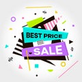 Best Price. Sale. Special Offer text. Vector creative sale banners template. Vector Illustration