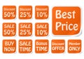 Best price sales tags Royalty Free Stock Photo