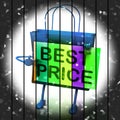Best Price Shopping Bag Represents Bargains and Discounts Royalty Free Stock Photo