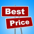 Best Price Signs Means Promotion Placard And Sales Royalty Free Stock Photo