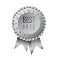 Best price silver label with ribbons