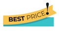 Best price and special offer tag, discount isolated icon Royalty Free Stock Photo