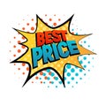 Best price star bubble comic style vector illustration