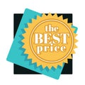 Best price tag isolated icon, shopping sale or discount Royalty Free Stock Photo