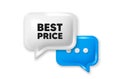 Best Price tag. Special offer sale sign. Chat speech bubble 3d icon. Vector Royalty Free Stock Photo