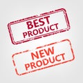 Best product and New product rubber stamp