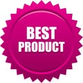 Best product seal stamp badge pink Royalty Free Stock Photo