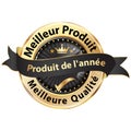 The best product of the yea, Best quality - French business award ribbon