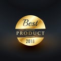 Best product of the year golden label design Royalty Free Stock Photo