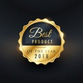 Best product of the year premium golden label design Royalty Free Stock Photo