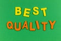 Best quality business satisfaction guarantee label choice success