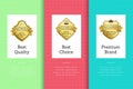 Best Quality Choice Premium Brand Golden Label Set Royalty Free Stock Photo