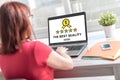 Best quality concept on a laptop screen Royalty Free Stock Photo