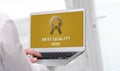 Best quality concept on a laptop screen Royalty Free Stock Photo