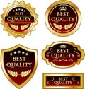 Best Quality Guarantee Gold Medal Label Collection Royalty Free Stock Photo