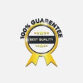 Best Quality guarantee gold vector label Royalty Free Stock Photo