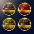 best quality guaranteed premium gold label and badges vector design